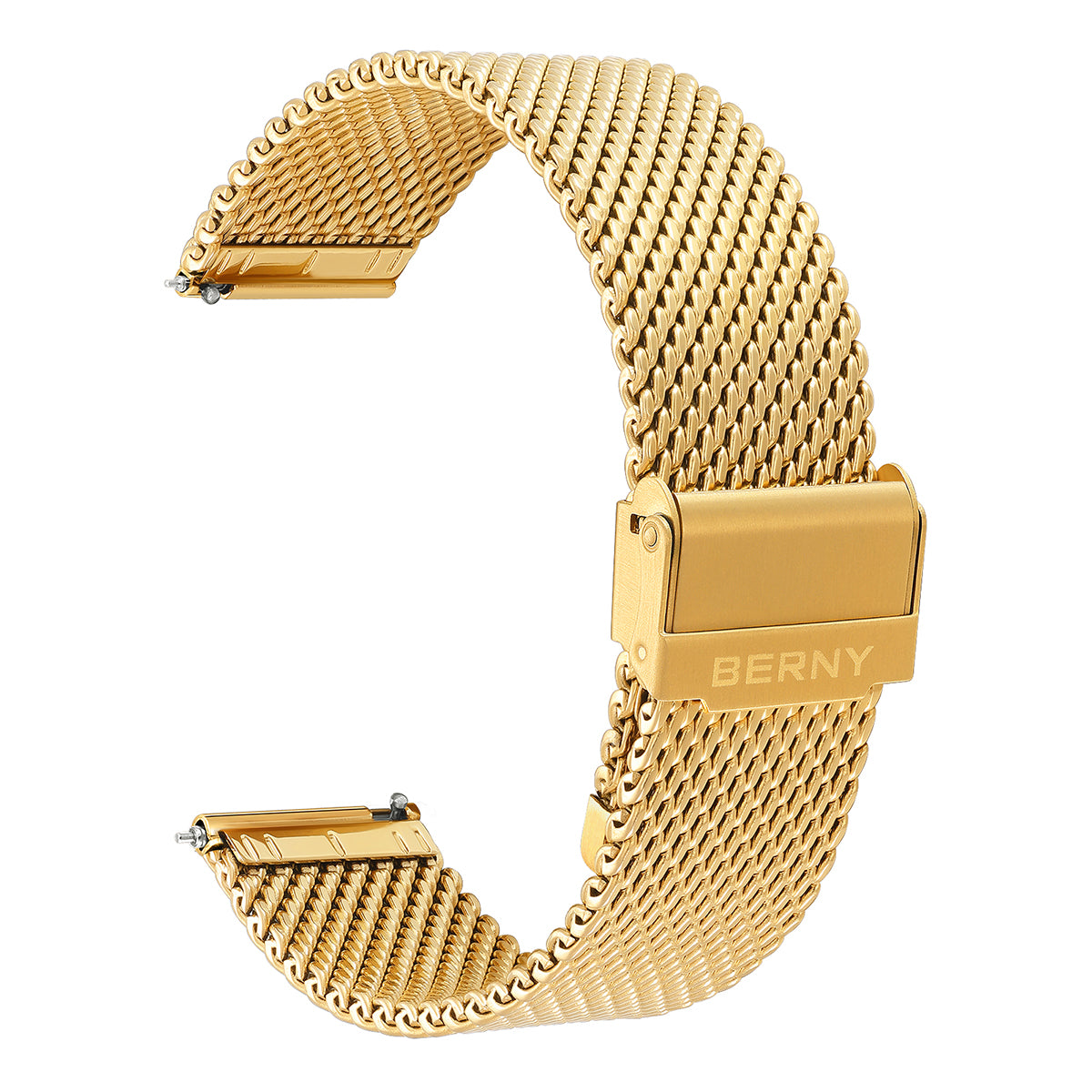 Gold Stainless Steel Quick Release Mesh Strap