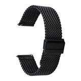 Black Stainless Steel Quick Release Mesh Strap