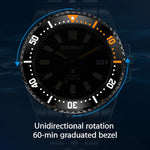 Unidirectional ceramic rotating bezel