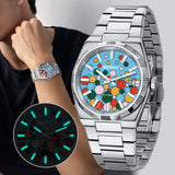 BERNY-Men Automatic Dress Watch- Interchangeable Bezel- AM241M