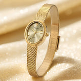 BERNY-Damen Quarz Tonneau Gold Uhr-2146L