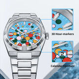 BERNY-Men Automatic Dress Watch- Interchangeable Bezel- AM241M
