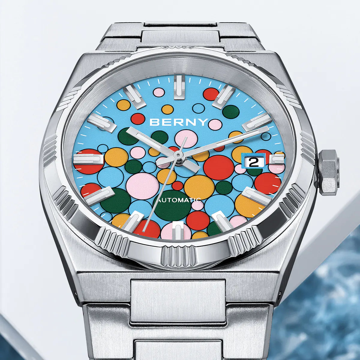 BERNY-Men Automatic Dress Watch- Interchangeable Bezel- AM241M