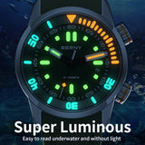 easy to read underwater/ without light
