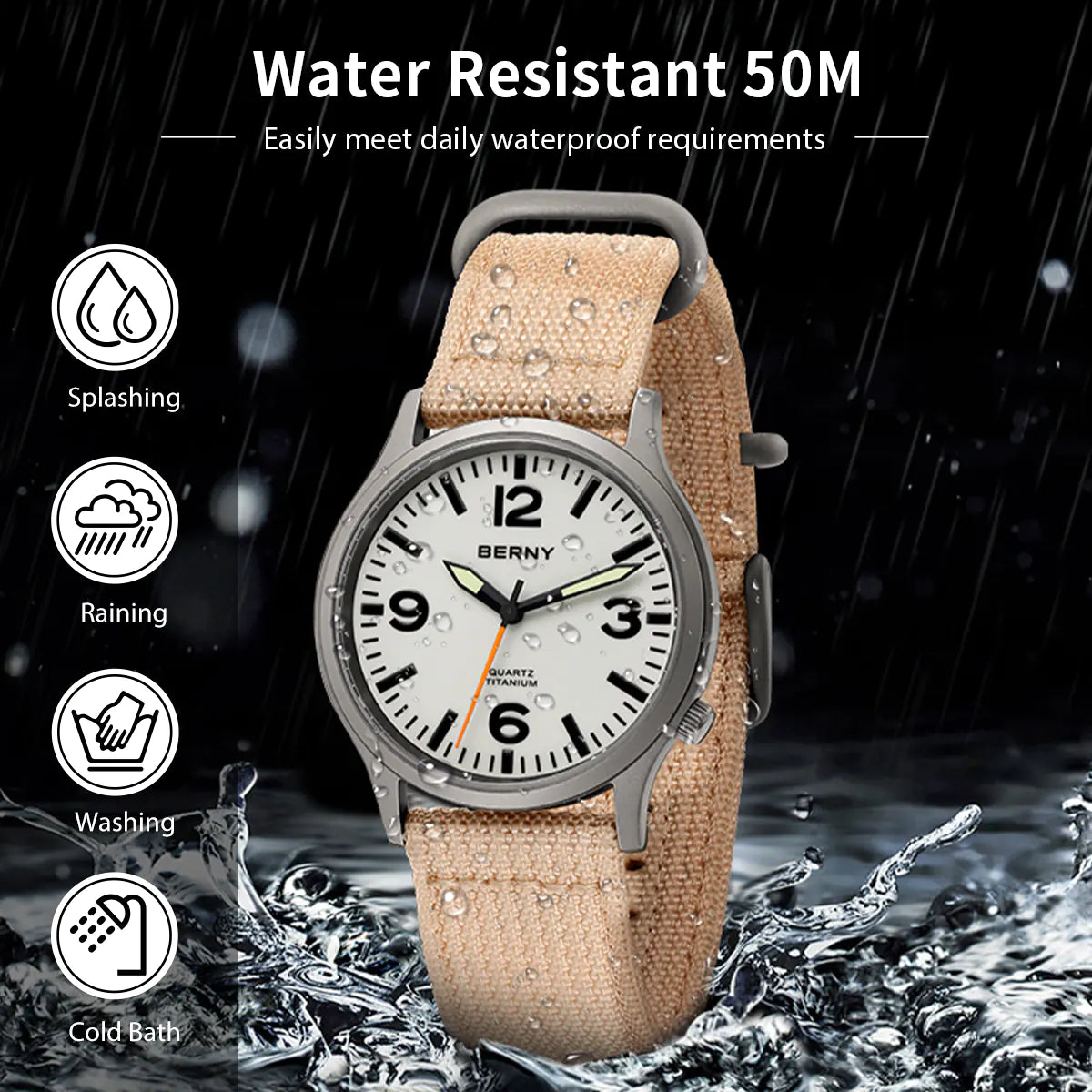 BERNY Titanium Field Watch T2576M