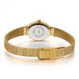 BERNY-Damen Quarz Tonneau Gold Uhr-2146L