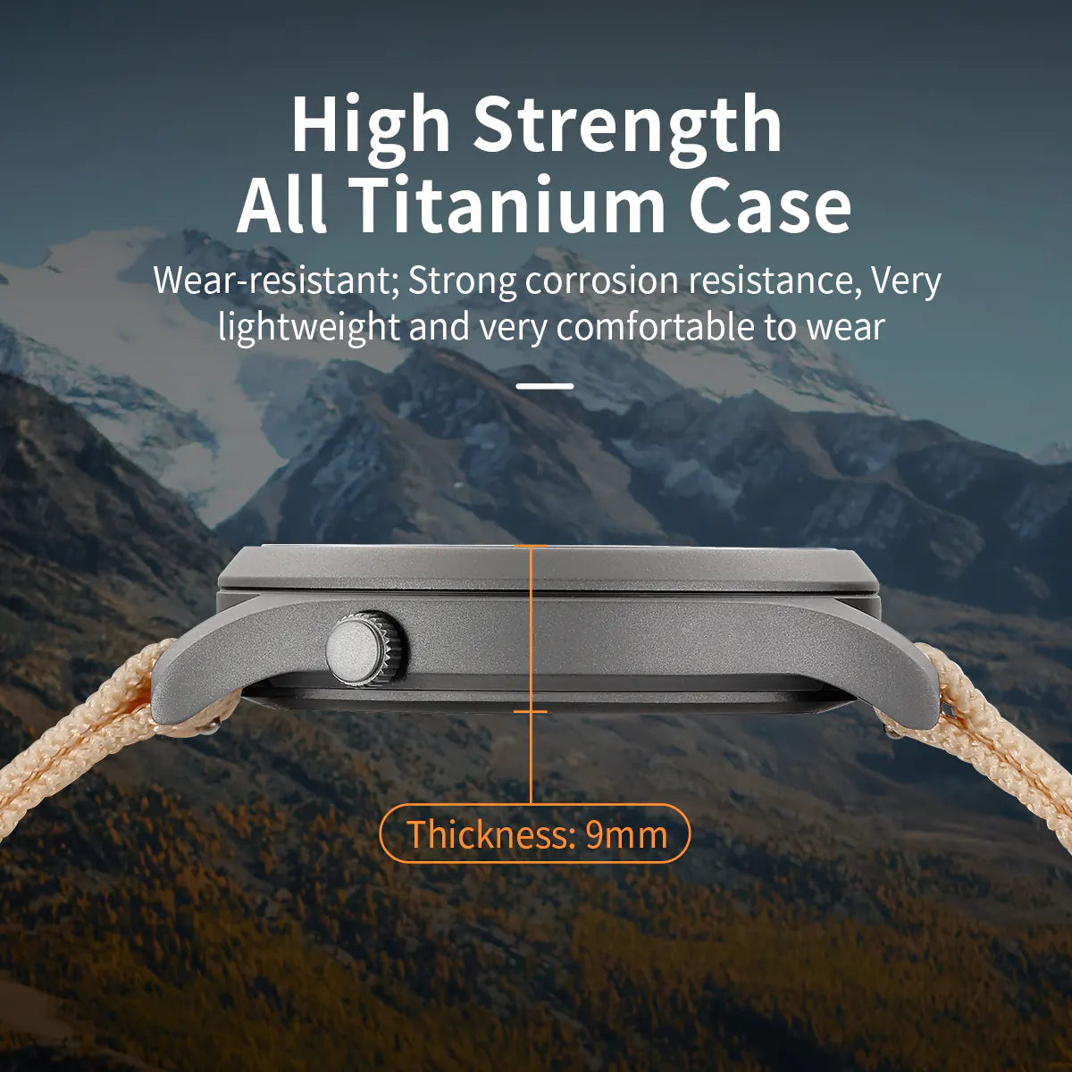 BERNY Titanium Field Watch T2576M-all titanium case