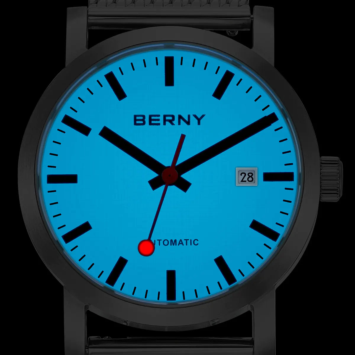 Men Automatic Full-Lume Railroad Watch AM138M-L-B