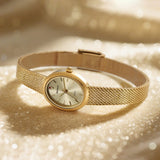 BERNY-Damen Quarz Tonneau Gold Uhr-2146L