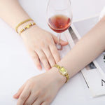 BERNY-Women Quartz Square Gold Watch-2922L