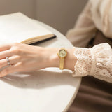 BERNY-Damen Quarz Tonneau Gold Uhr-2146L