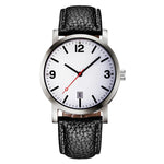 AM038M-B2 | Without Logo | Stainless Steel Case | White Dial | Black Leather Strap
