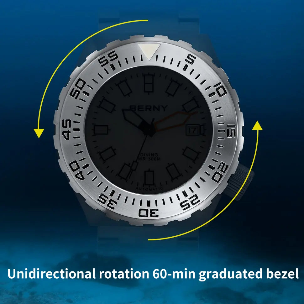 AM09026M | Unidirectional Rotating 60-min Graduated Bezel