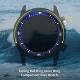 timing rotating inner ring compressor diver watch