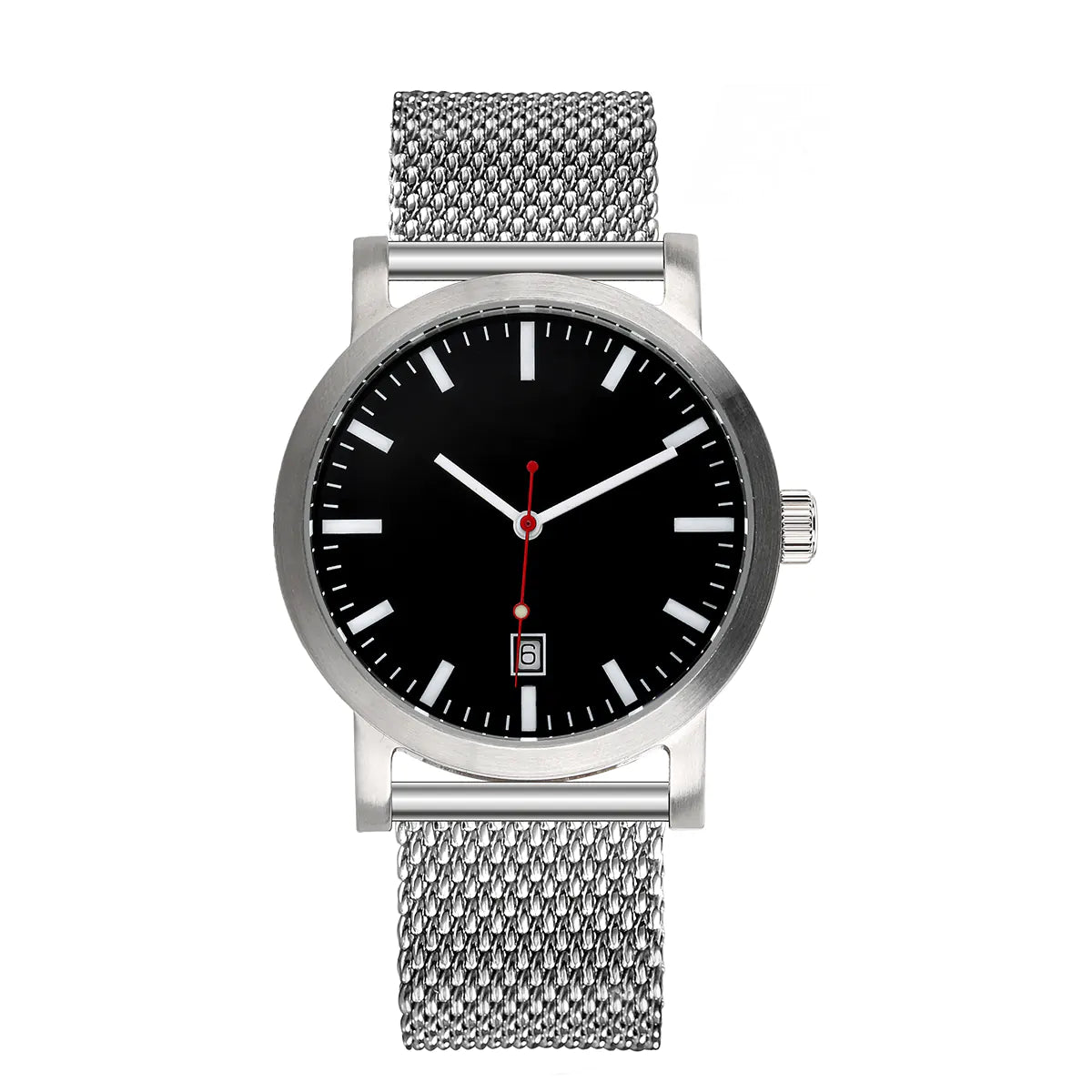AM7068MS-A2 | Without Logo | Stainless Steel Case | Black Dial | Adjustable Metal Strap