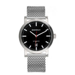 AM7068MS-A | BERNY Logo | Stainless Steel Case | Black Dial | Adjustable Metal Strap