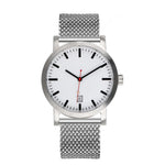 AM7068MS-B2 | Without Numerals Indices | Without Logo | Stainless Steel Case | White Dial | Adjustable Metal Strap