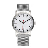 AM7068MS-B2 | Without Numerals Indices | Without Logo | Stainless Steel Case | White Dial | Adjustable Metal Strap