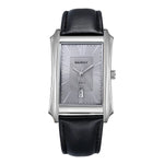 BERNY-2726M-GRY | Stainless Steel Case | Grey Dial | Black Genuine Leather strap