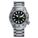 BERNY-AM09026M-A | Stainless Steel Case | Black Dial | Full of Brushed Stainless Steel Strap