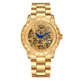 BERNY-AM7018M-G-Y | Men Watch | Golden Stainless Steel Case | Golden Skeleton | Golden Stainless Steel Strap