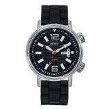 BERNY-AM7081M-A | Stainless Steel Case | Black 3D Dial | Black Silicone Strap