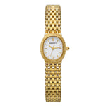 BERNY-Women Watch-2146L-Y-B | Golden Stainless Steel Case | White Checkered Pattern Dial | Golden Stainless Steel Strap
