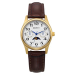 BERNY 2190L-Y | Golden Stainless Steel Case | White Dial | Brown Leather Strap