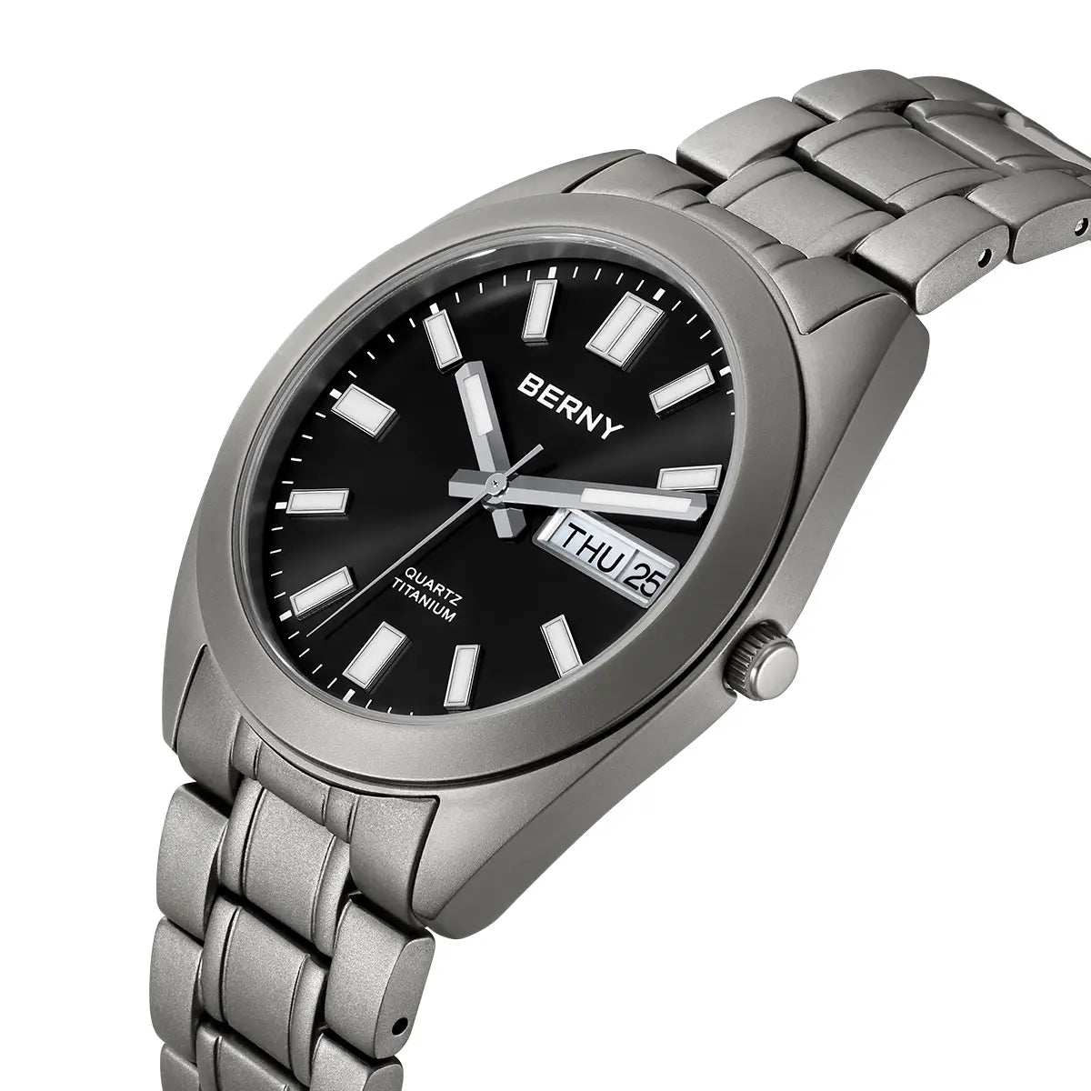 BERNY-Men Quartz Titanium Dress Watch-T2567MS
