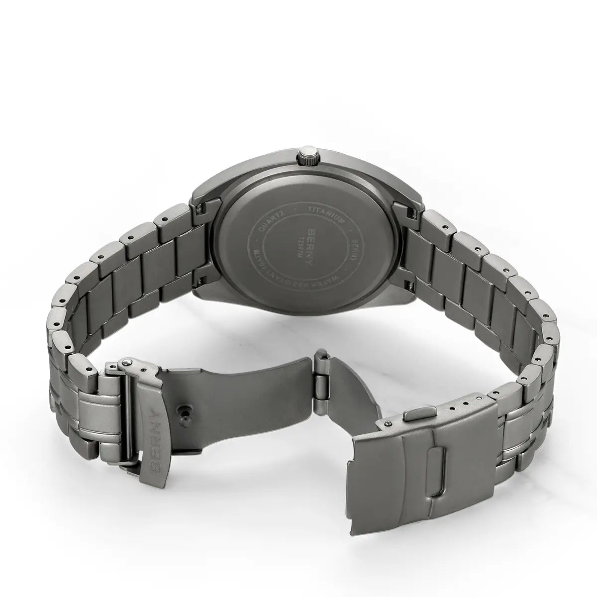 BERNY-Men Quartz Titanium Dress Watch-T2567MS