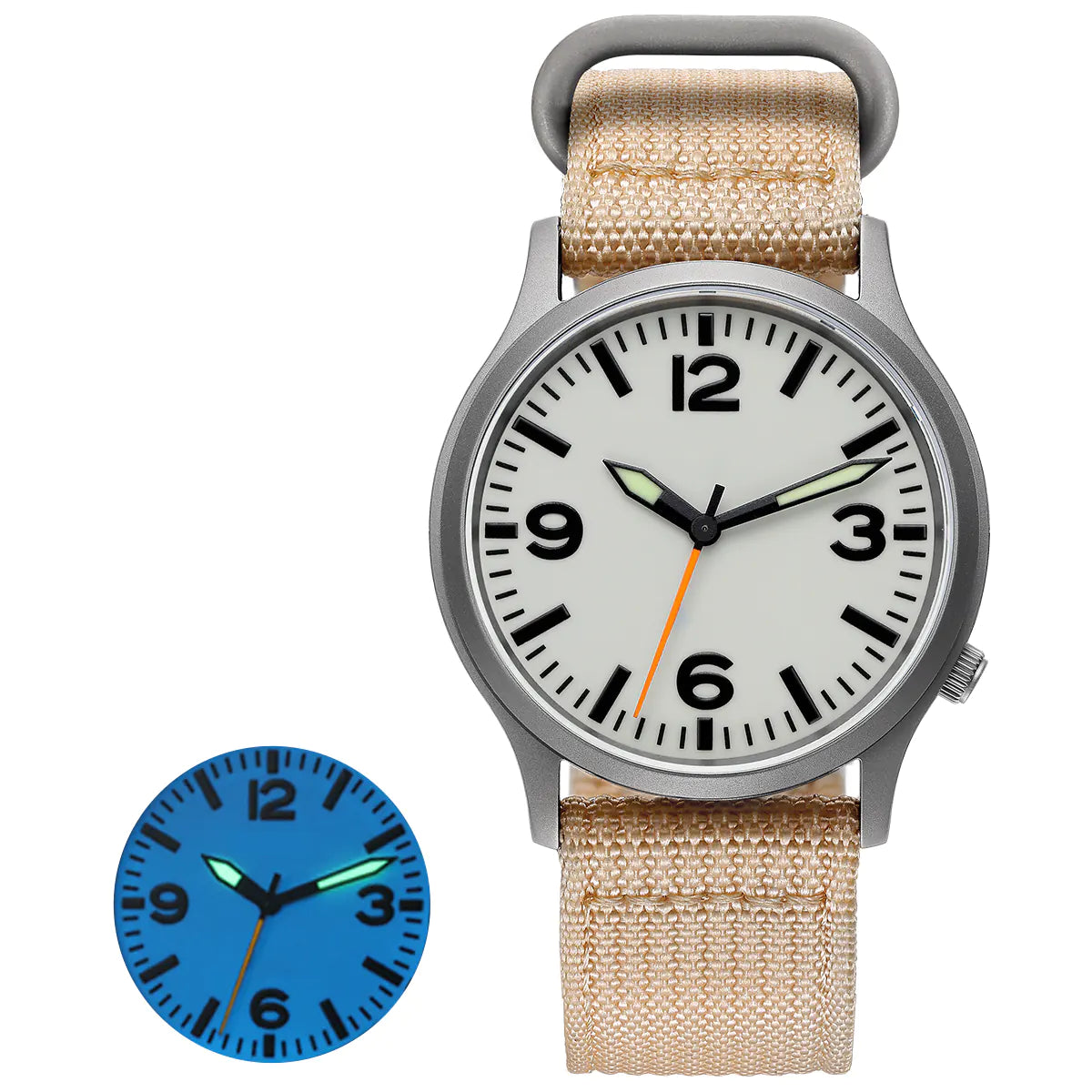 BERNY Titanium Field Watch T2576M-white dial- without BERNY mark