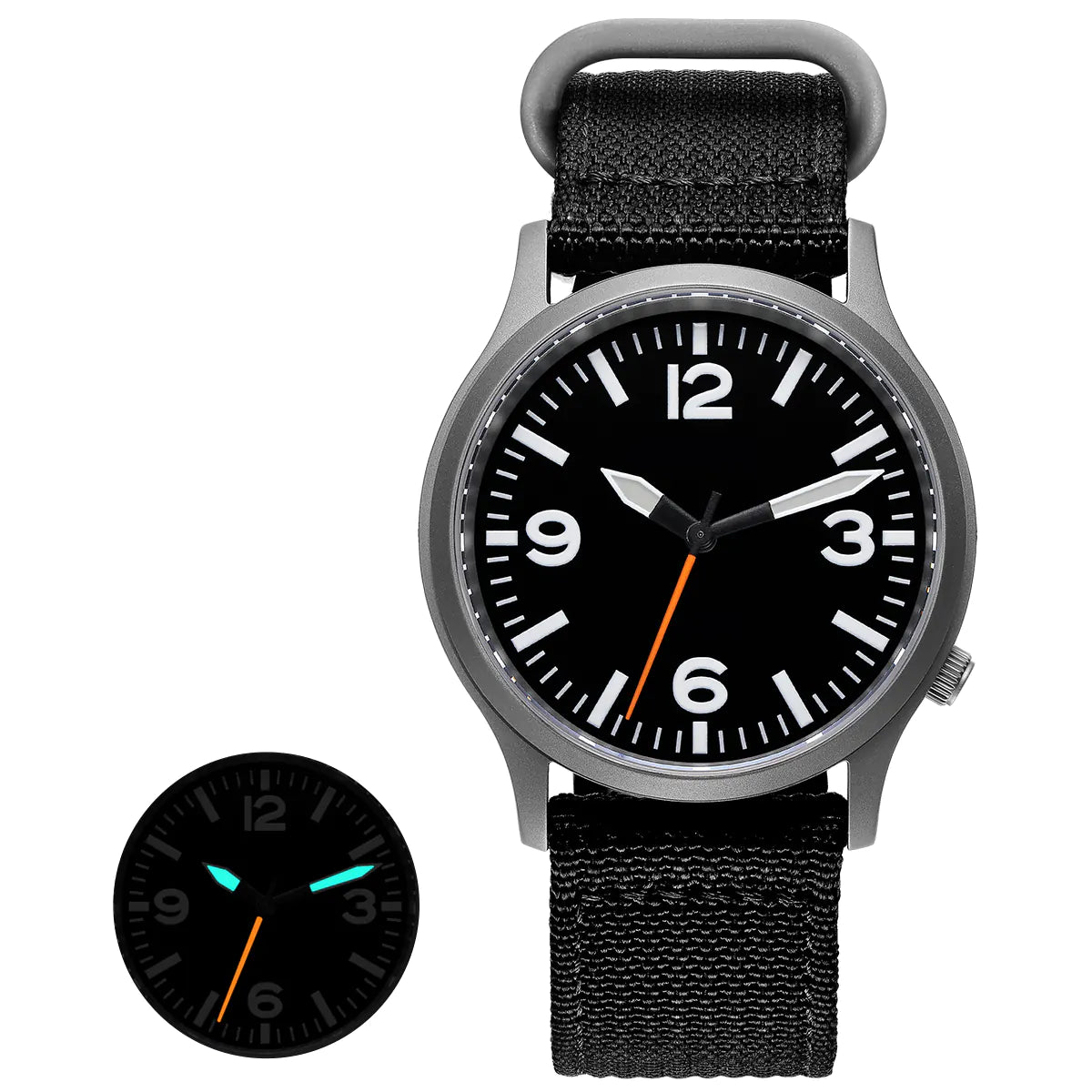 BERNY Titanium Field Watch T2576M-black dial-without BERNY mark