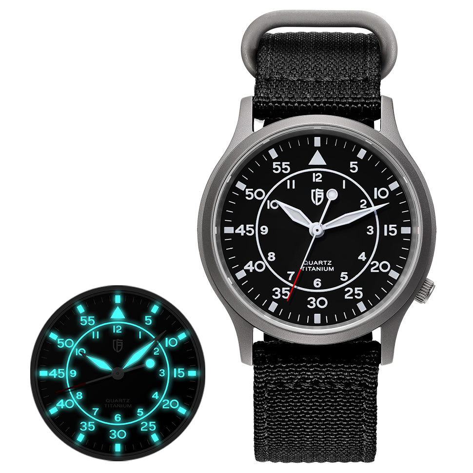 Men Quartz Titanium Field Watch-T2566M-A