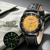 BERNY-Men Automatic Black Aviation Watch-AM169M-BLK