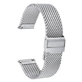 Correa de reloj de malla de liberación rápida de acero inoxidable Berny-Plata