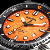 BERNY - Herren-Taucheruhr mit automatischer Leuchtfunktion - AM126VM