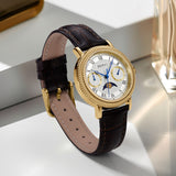 Berny-Reloj de cuarzo Moonphase para mujer-2160VL