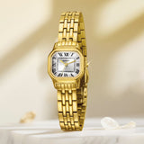 BERNY-Damen Quarz Quadrat Gold Uhr-2166L 