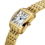 Berny-Men Reloj de oro cuadrado de cuarzo-2166M