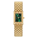 Berny-Reloj de oro cuadrado de cuarzo para mujer-2166L