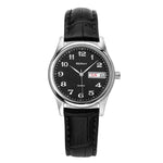 2623L-A with black dial and black leather band