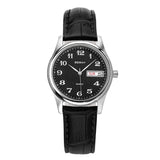 2623L-A with black dial and black leather band