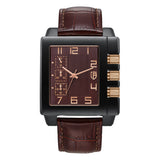 BERNY-Men Quartz Retro Square Watch-2812VM