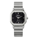 BERNY-Herren Quarz Quadrat Gold Uhr-2934 