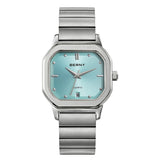 BERNY-Herren Quarz Quadrat Gold Uhr-2934 