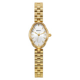 BERNY-Damen Quarz Tonneau Gold Uhr-2146L 