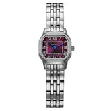 Berny-Reloj de oro cuadrado de cuarzo para mujer-2166L