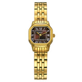 BERNY-Damen Quarz Quadrat Gold Uhr-2166L 