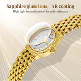 BERNY-Women Quartz Tonneau Gold Watch-2146L