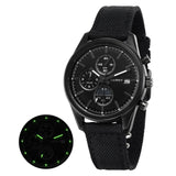 BERNY-Men Quartz Black Chronograph Watch-2826M-BLK